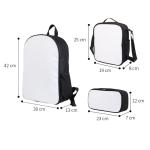 Three Piece Of Sublimation Bags School Bag Pencil Bag Lunch Bag For DIY Photos