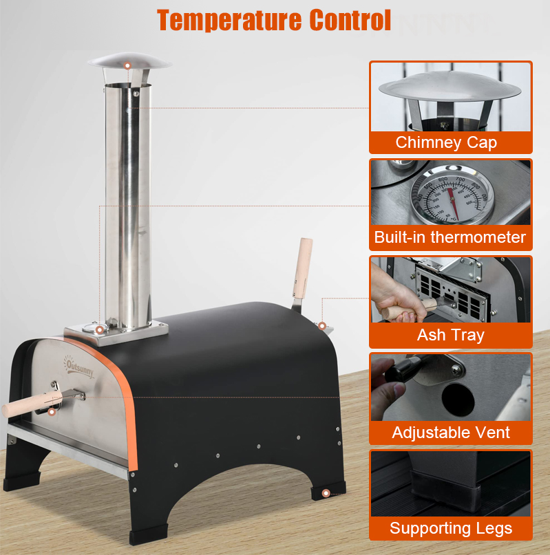 Top Performance Table Top Gas Pizza Oven for Home Cooking in Germany 84*39.5*86 cm