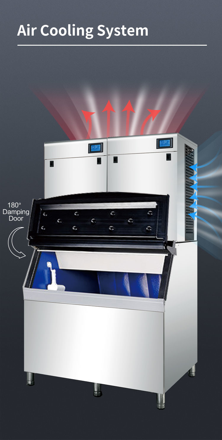 R404a Automatic Ice Making Machine 800kg 220v Industrial Ice Maker