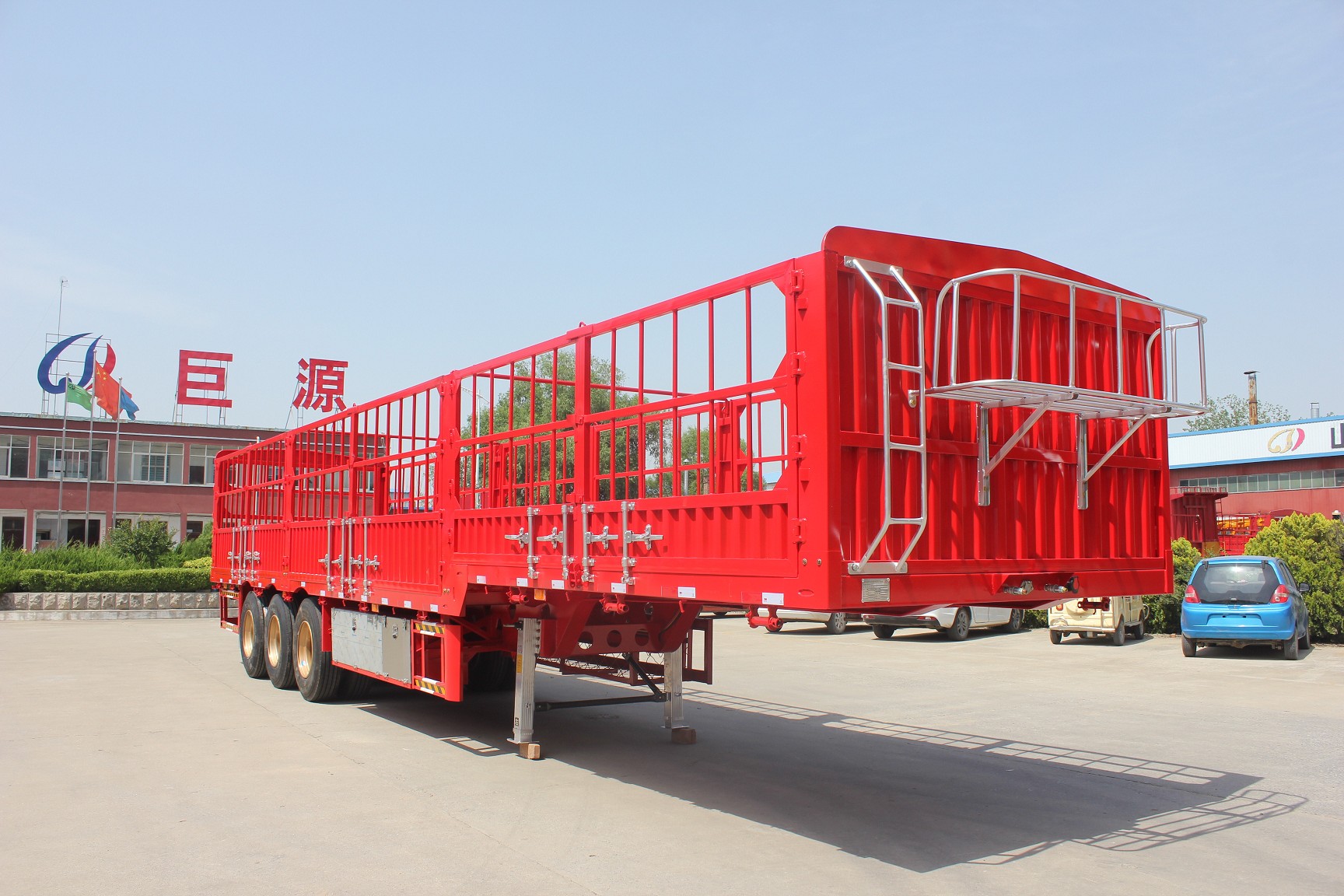 50Ton Leaf Spring Fence Cargo Transport Semi Trailer /Kin Pin 2''/3.5'' Bolt Type