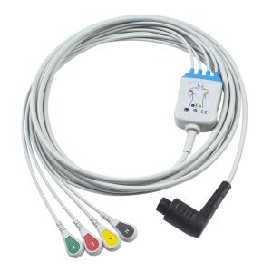 Quality 2.5m 5.0 diameter Compatible Corpuls 3 ECG Cable 4Lead IEC Grabber for Patient End wholesale