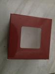 Hot Red Color cupcake box paper box with PET window wholesale in China