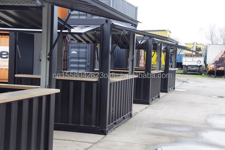 Shop Professional Customized Container Coffee Shop Bar Fast-food Restaurant Convenience Store Kiosk Booth with Aluminum Alloy Windows