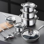 Multifunction Kitchen Housewares Kitchen Pots And Pans Set Ollas Stainless Steel