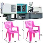 Electric Plastic Chair Injection Moulding Machine Efficient Heating Power