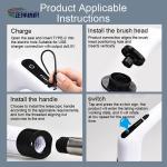 150cm ABS Plastic Material Wireless Cleaning Brush Electric Power Spinning Brush