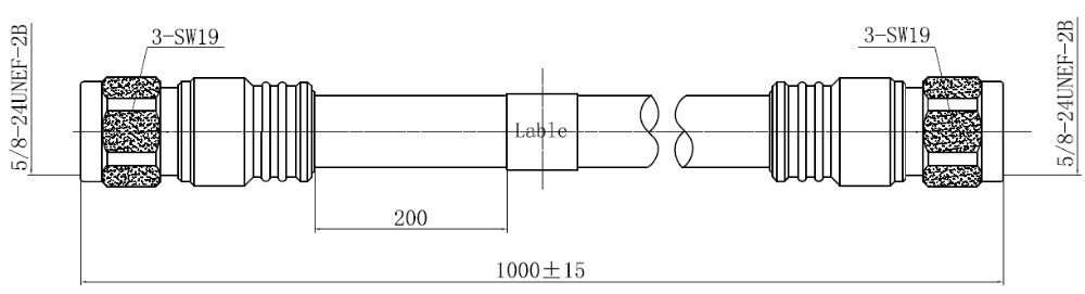 RF Low PIM Jumper 1/2'' Super Flexible Coaxial Cable with N Male Right Angle to N Male connector