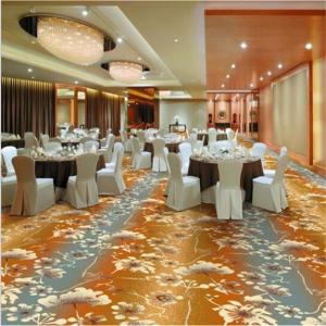 Quality Flower Printed PVC Carpet Flooring 80% Wool 20% Nylon Jacquard Style wholesale