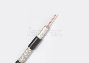 Quality Indoor Coaxial CCTV Cable , RG6 Bare Copper Coaxial Cable 60% Braiding Coverage wholesale