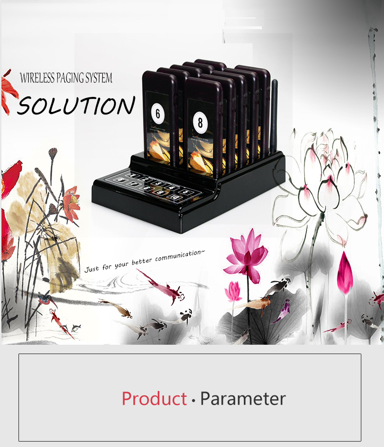 Best price long range frequency 433Mhz wireless queue management system for restaurant and cafe