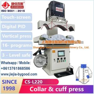 Quality 220V Electric Vertical High Pressure Shirt Pressing Machine For Collar Cuff Press wholesale