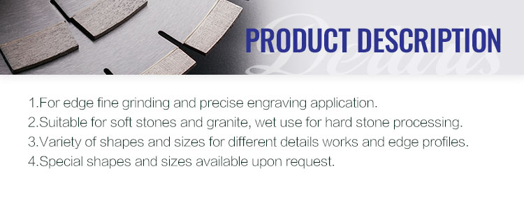 Engraving Function 45 Mn Body Material CNC Diamond Tools for Stone and Marble Carving