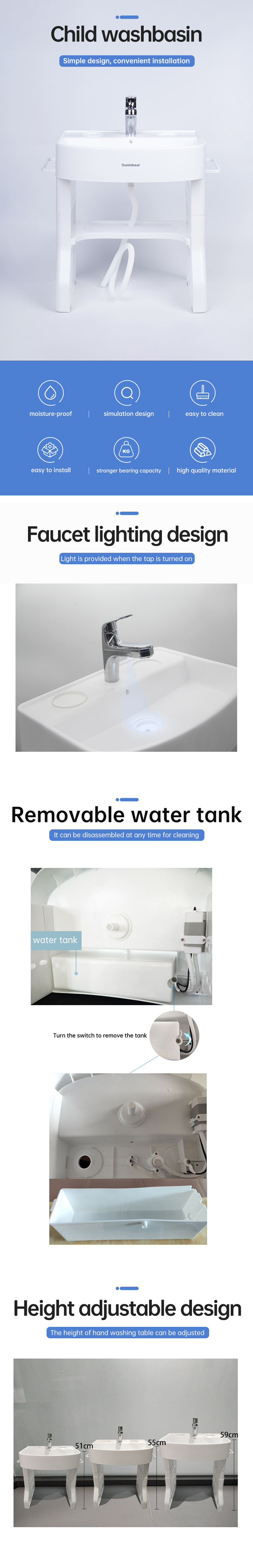 Acceptaple OEM ODM Small Baby Wash Basin Faucet for Plastic Bathroom Sink Wash Designs