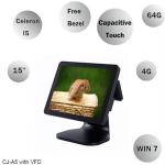 CNC Metal Alloy Stand Restaurant Pos System , LCD TFT Android Point Of Sale