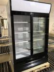 Vertical Double Door Frost Free Display Beverage Cooler / Glass Door Beverage