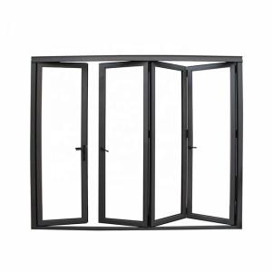 Quality Double Glazed Aluminum Folding Door 2.0mm Sound Insulation wholesale