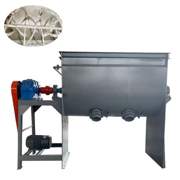 Chemical Fertilizer Mixer Wall Putty Powder Horizontal Mixing Machine Ribbon