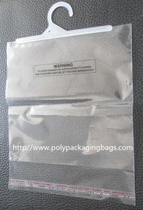 Quality OEM Self Adhesive Clothes Packaging Plastic Bag with Hook wholesale