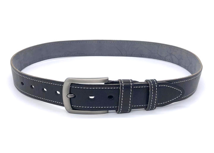 Adults Black 3.8cm Mens Casual Leather Belt For Pants