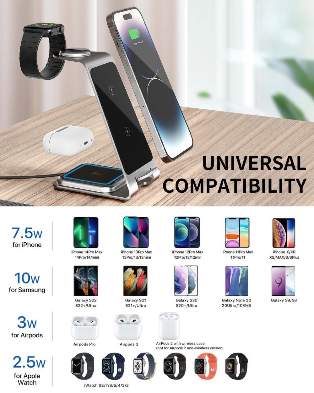 Factory Origin Metal Wireless Charger Compatible with IPhone OEM ODM