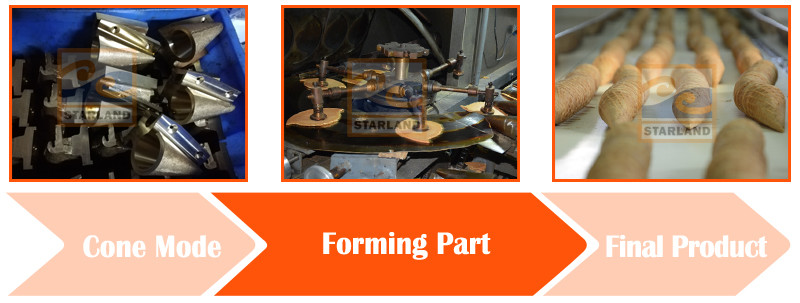 Commercial Biscuits Sugar Cone Production Line Rolled Wafer Machine