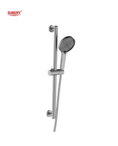 Quality Gun Metal Shower Slide Bar Round Classical Bathroom SUS304 3 Function wholesale