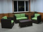 4pcs PE wicker pool furntiure