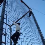 Nylon mesh balcony construction safety net for playground fence helideck