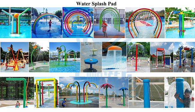 Galvanized Steel Water Splash Pad Splash Zone N Shape Waterfall Water Spray Curtain