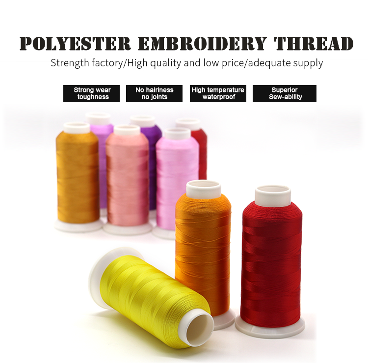 4000 Yard Kangfa 120d/2 Polyester 100% Industrial Embroidery Thread for Embroidery Machine