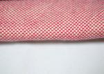100 Cotton Fabric / Red And White Striped Fabric For Furniture Upholstery