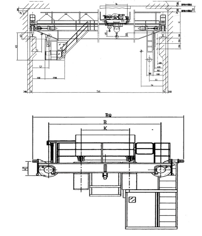 Double Girder Electric Overhead Crane 10 Ton Smooth Operation Long Service Life