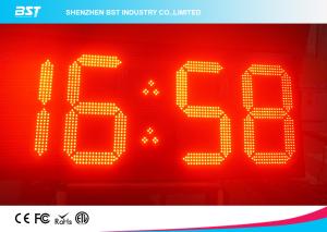 Quality Double Sided Red Led Clock Display For Outdoor Sports , High Accuracy wholesale