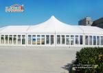 White High Peak Luxury Wedding Party Tents Waterproof With Clear Windows