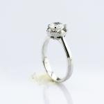 925 Silver Women CZ Diamonds Engagement Ring(F35)