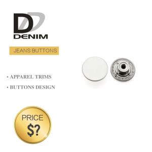 Quality Shiny Silver Denim Metal Buttons Original Designer Button Accessories wholesale