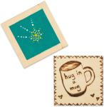 7.6*7.6cm DIY Wooden Tiles Wood Squares For Crafts