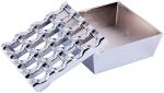 Novelty 16 Grids Stainless Steel Square Cigarette Ashtray