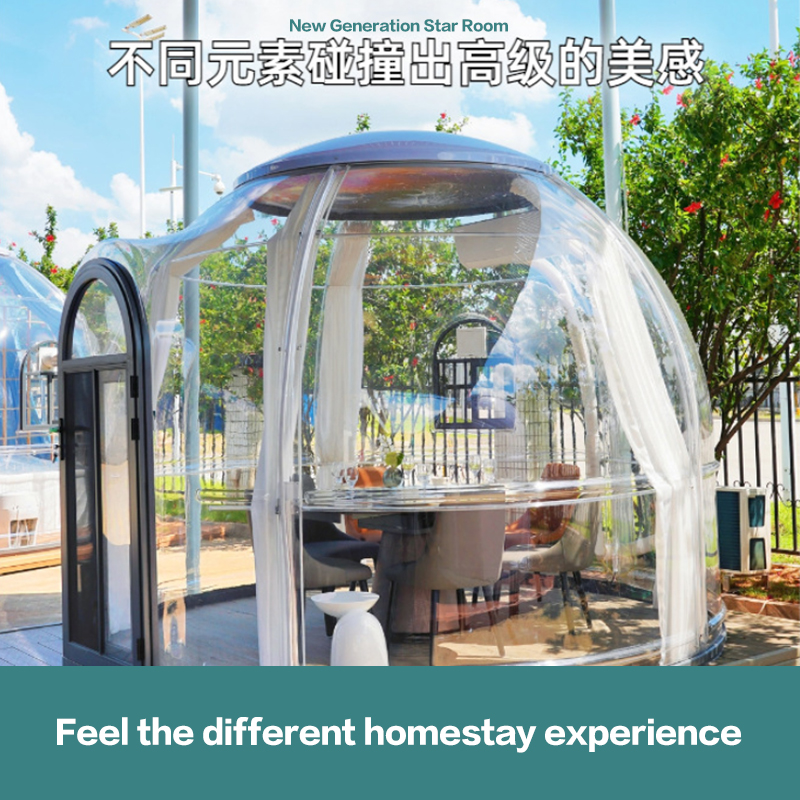 PC mobile Internet celebrity restaurant Bubble room Outdoor homestay Transparent tent glass sun room