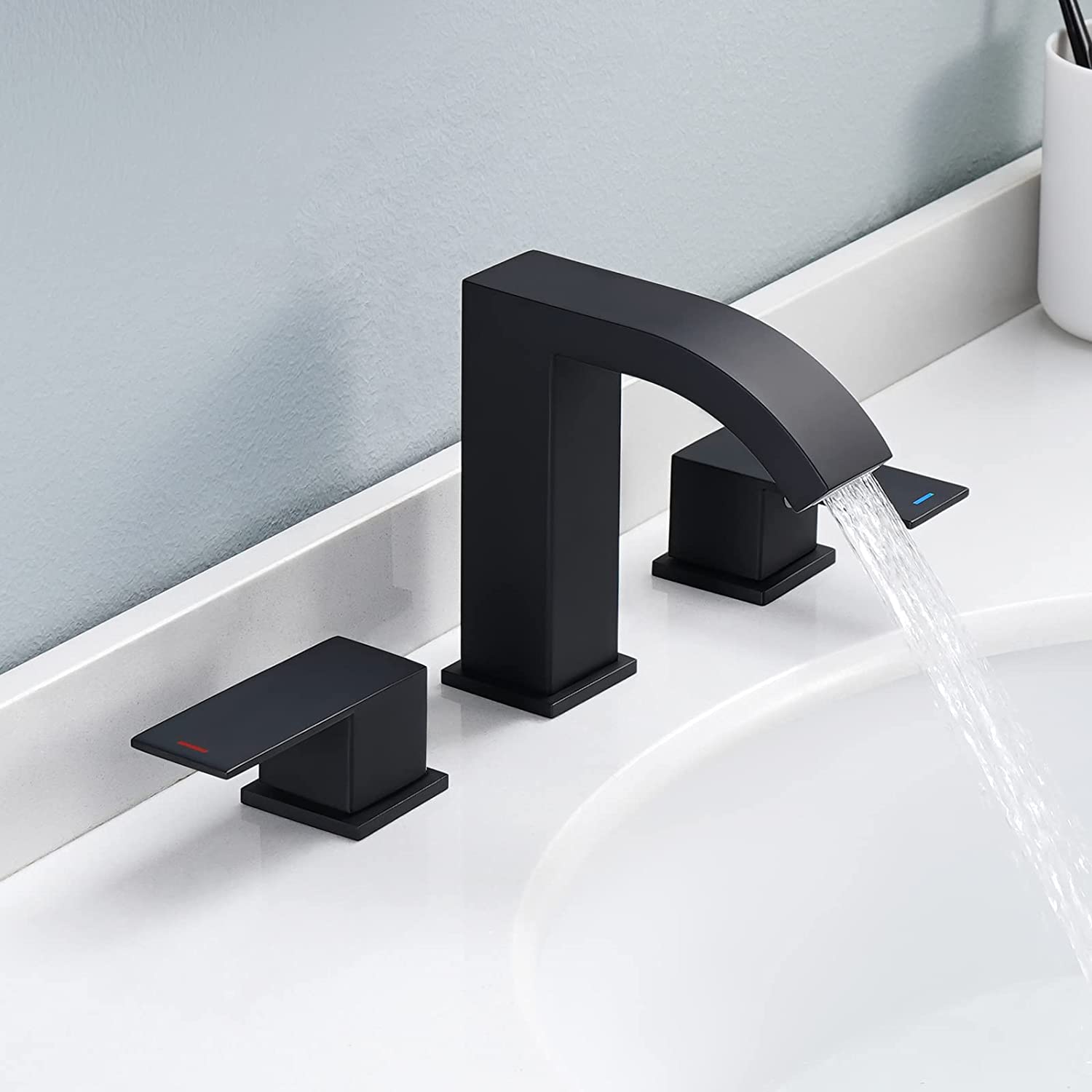 bath shower 3 hole single handle 2 basin heater rotating sink basin mixer kitchen torneira gourmet waterfall fauc
