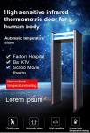 Durable Walk Through Gate Metal Detector Securit Body Temperature Measurement