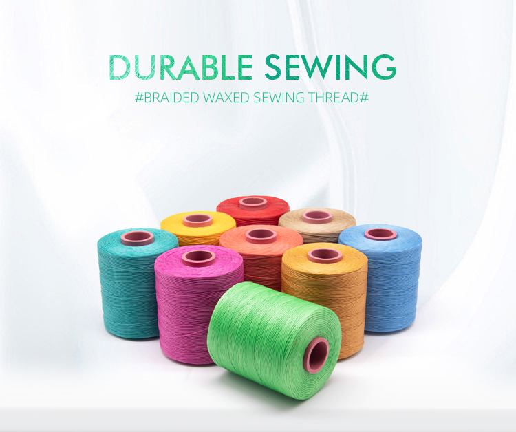 210D/1*16 Waxed Thread 1mm Polyester Thread for Steering Wheel Sewn Chemical-Resistant