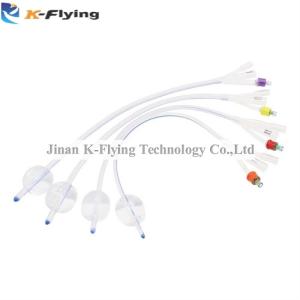 Quality Disposable Medical 2 3 Way Balloon Urinary Catheter Different Sizes All Silicone wholesale