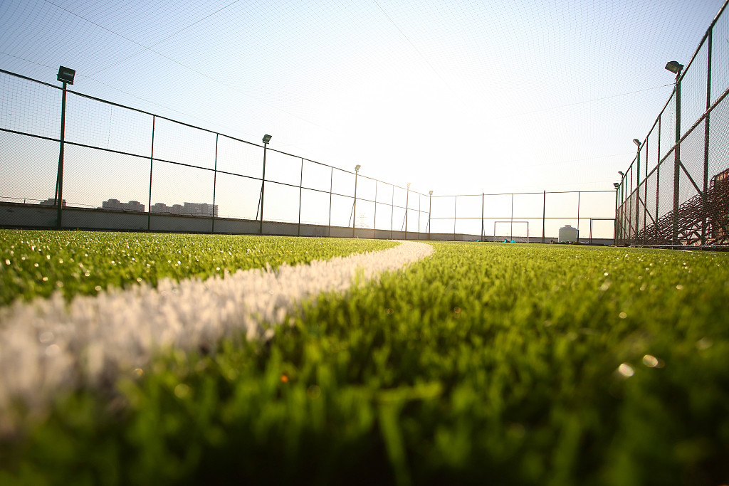Skin Friendly Outdoor Playground Artificial Turf Grass Football Field