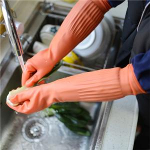 Quality Excellent Strength Extra Long Sleeve Rubber Gloves Easy Wear Environmentally Friendly wholesale