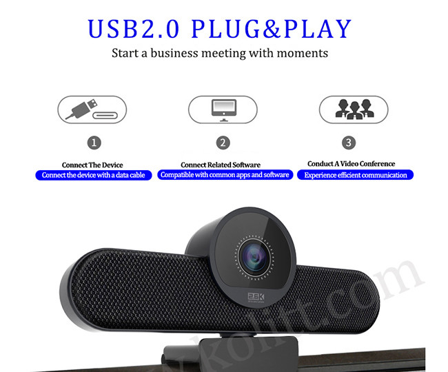 8x 1/2.5 Inches CMOS PC Camera All In One Video Conference Camera for Digital Zoom