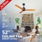 Five Speed 52 Inch 3 Blade Ceiling Fan Saving Electricity 110V Low Voltage