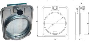 Quality Metal Connect Fittings Blast Gate 100mm For Dust Collection wholesale