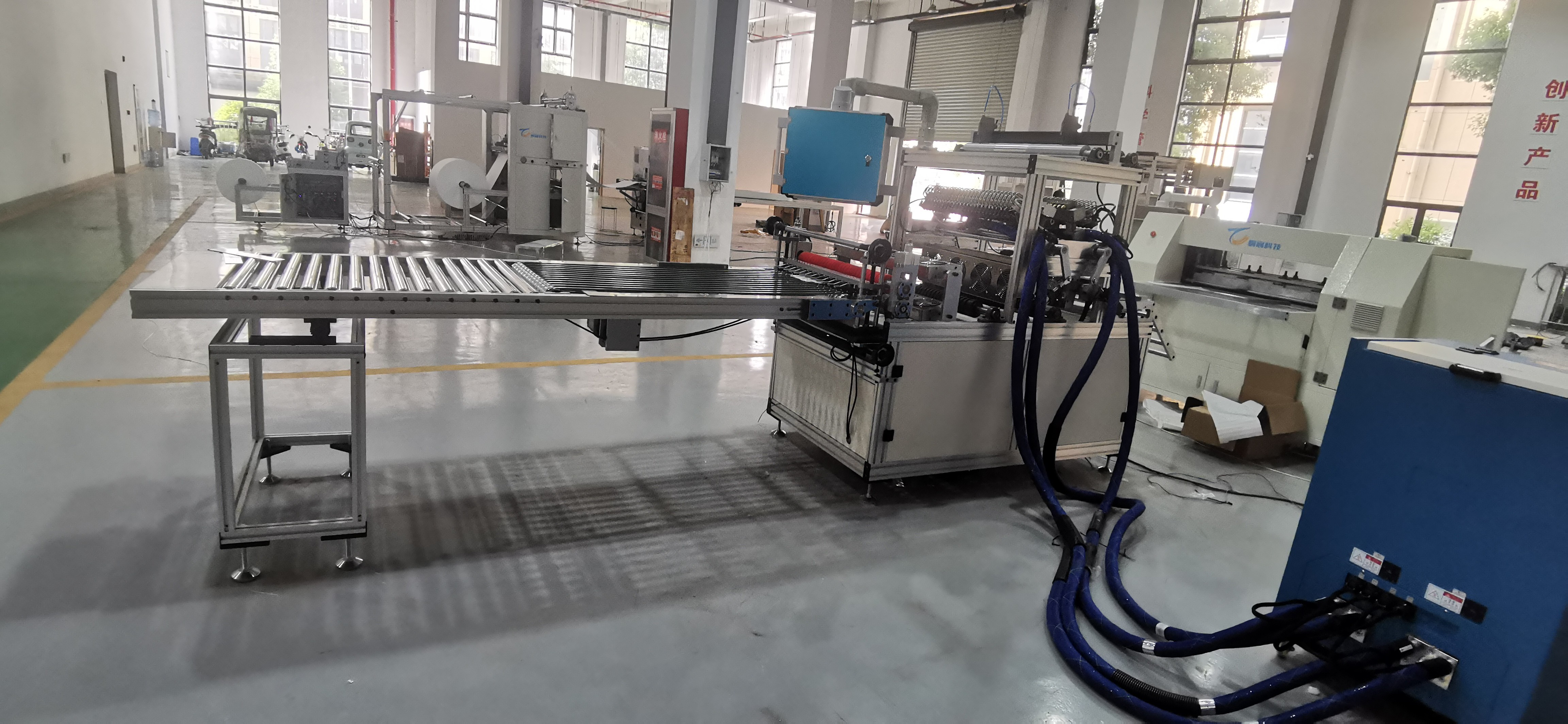 Automatic Filter Paper Pleating Machine 50Hz Paper Pleating Production Line 2m/min - 18m/min