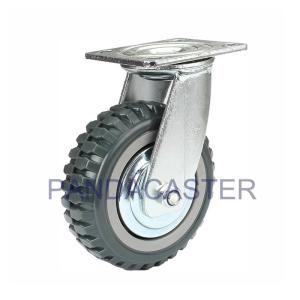 Quality Anti Skid Polyurethane Heavy Duty Swivel Caster Wheels Bright Zinc Plated Finish wholesale
